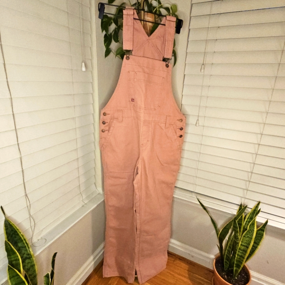 Dickies Pink Denim Overalls